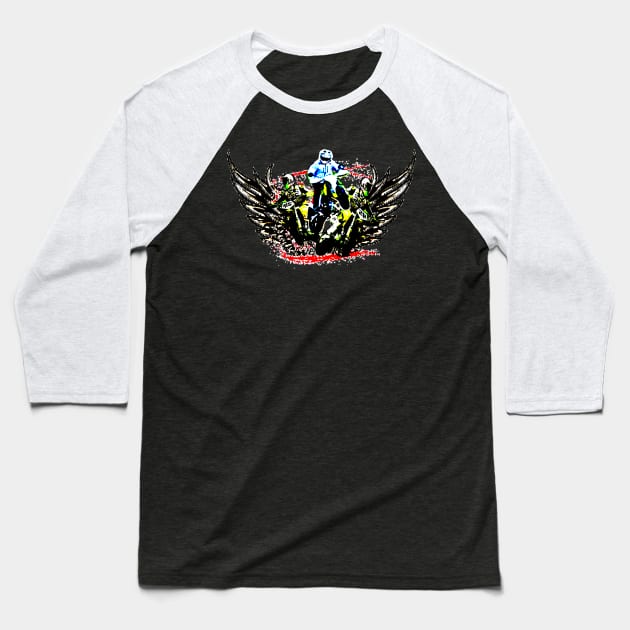 supermoto Baseball T-Shirt by AMIN